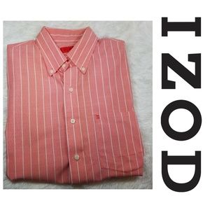 Izod longsleve pinstripe button up sz. M